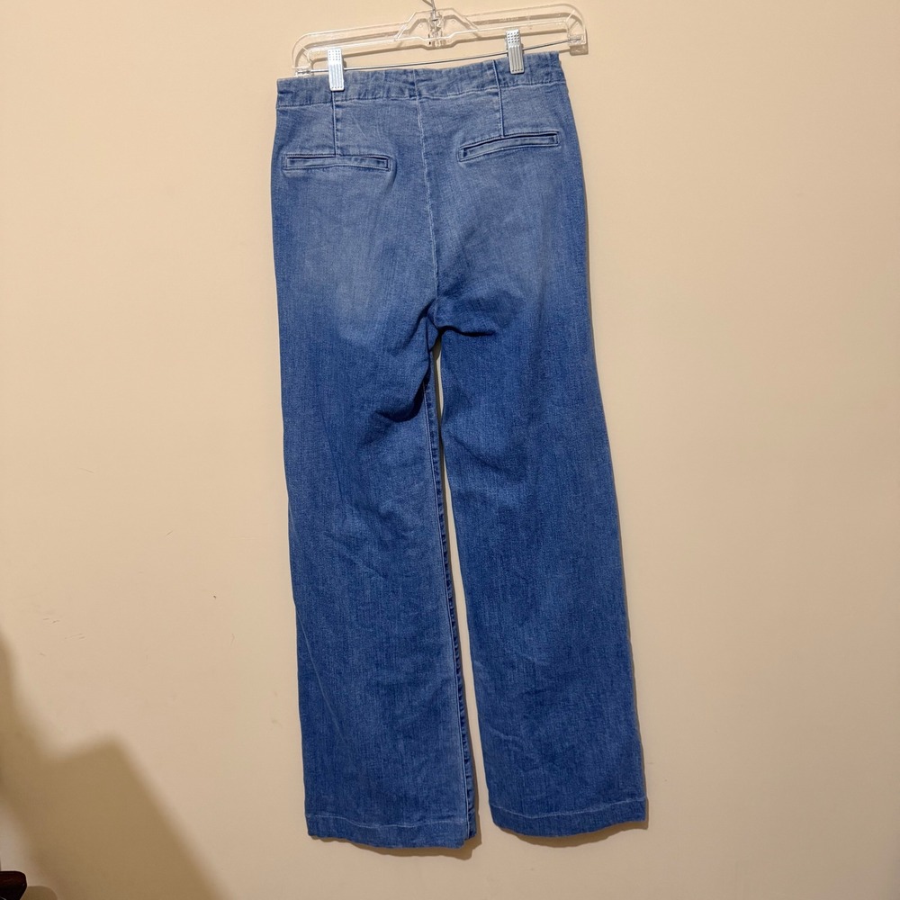 FRAME Denim Le Captain Walsh Blue Wide Leg Sailor Jeans High Rise Size 29 boho - Picture 5 of 9